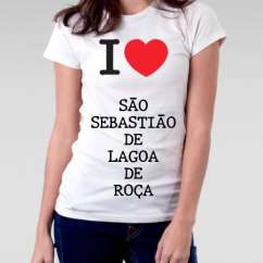 Camiseta Feminina Sao sebastiao de lagoa de roca