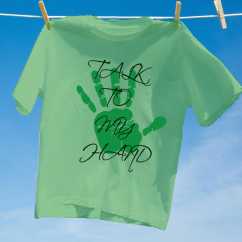 Camiseta Talk to My Hand Verde