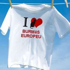 Camiseta Gato Burmês Europeu