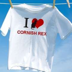 Camiseta Gato Cornish Rex