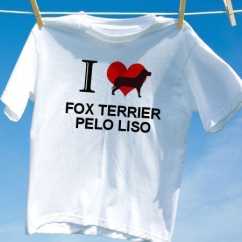 Camiseta Fox terrier pelo liso