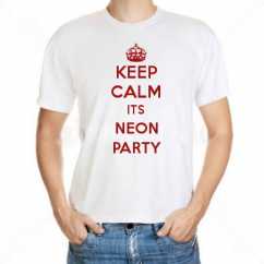 Camiseta Keep Calm Its Neon Party