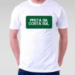 Camiseta Praia Preta Da Costa Sul