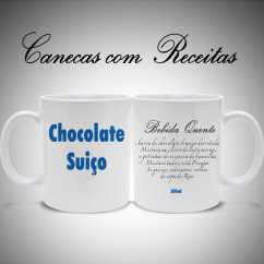 Caneca Receita Chocolate Suico